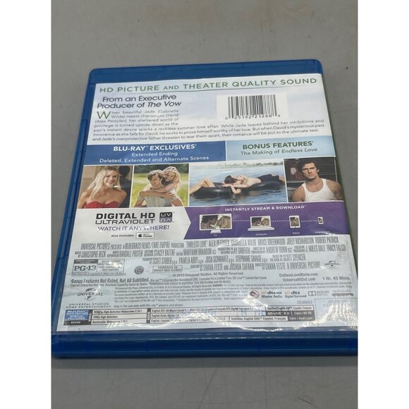 Endless Love Blu-Ray + DVD + Digital HD copyright 2013 Universal PG-13 READ - Picture 2 of 3